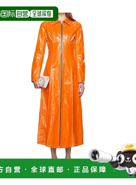 DIESEL 女士半身裙 A10247068EI21D SS2023 橙色 徽标拉链连衣裙