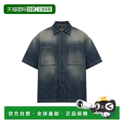 AMIRI 男士衬衫 AM326SH0010001F AW2026 深蓝色 Denim shirt wit