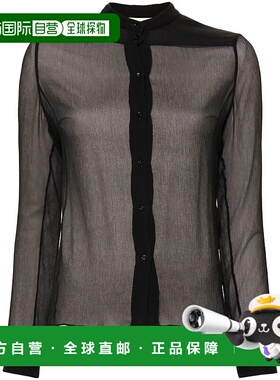 CHLOÉ 女士衬衫 C24AHT1100648Q SS2025 黑色 长袖衬衫