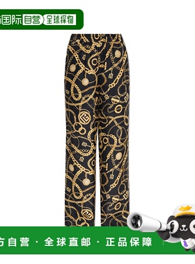BALMAIN 女士休闲裤 FF1PQ240SF12EAD AW2025 黑色 Silk trousers