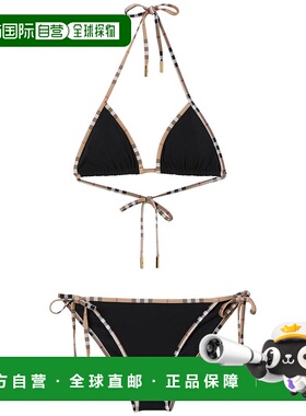 BURBERRY 女士泳装 8070463A1189 SS2026 黑色 Burberry Check De