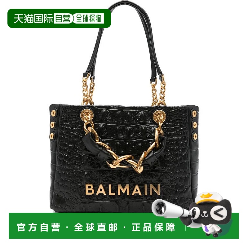 1h可退 BALMAIN 女士手提包 FN0FD871LOBC0PA AW2025 黑色