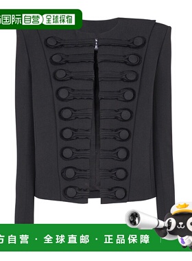 BALMAIN 女士外套 FF1SK830WC090PA AW2025 黑色 长袖羊毛休闲夹