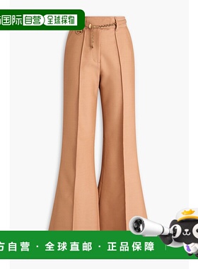 1h可退 潮奢 ZIMMERMANN 女士 束带羊毛混纺阔腿裤 4780PF231BISC