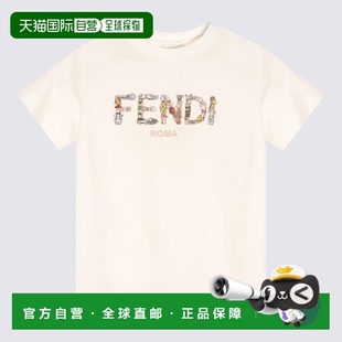 男童T恤 圆领短袖 JMI4877AJF0TU9 白色 T恤 AW2025 FENDI