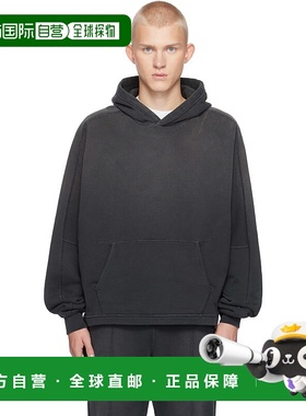 1h可退 潮奢 Represent 男士 黑色 Stepped Hem 连帽衫 MLM4200