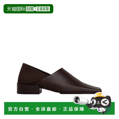 ALAIA 女士芭蕾乐福鞋 AA3L1007I133730 SS2026 深棕色高跟鞋女鞋