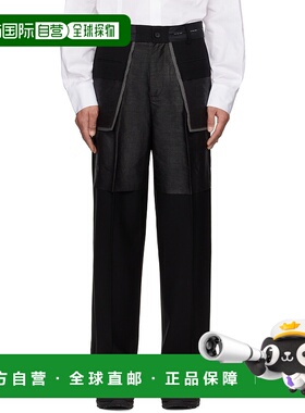 1h可退 潮奢 Feng Chen Wang 男士 黑色 Deconstructed Patchwork