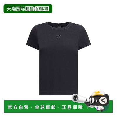 PINKO 女士T恤 100355A2RDZ99 AW2025 黑色 Cotton t-shirt with