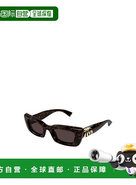 GUCCI 女士太阳镜 GG1827S002 SS2025 黑色 几何框架太阳镜古驰