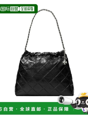 TORY BURCH 女士单肩包 165170001 CO 黑色 Fleming Hobo bag wit