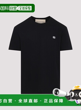VALENTINO 男士T恤 8V3MG10VAQ80NO SS2026 黑色 Cotton T-Shirt