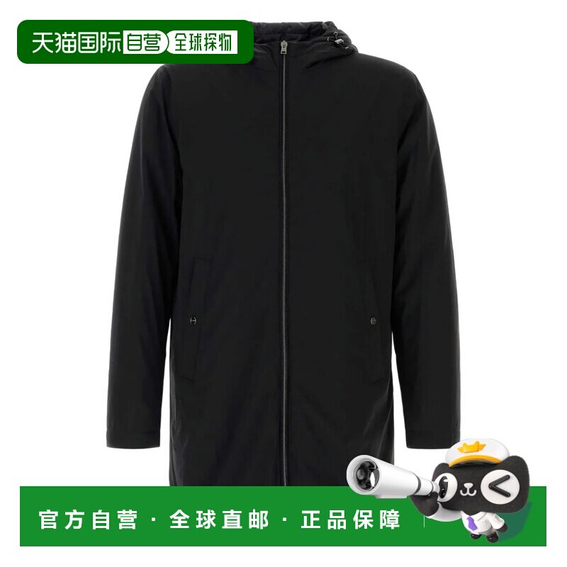 1h可退 HERNO 男士大衣 PA00030UR12387SZ9300 AW2025 黑色外套