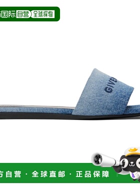 1h可退 潮奢 Givenchy 纪梵希 女士 蓝色 4G 凉鞋 BE306FE2CC