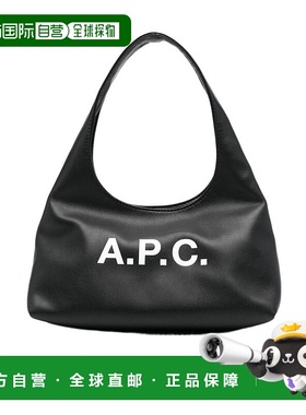A.P.C. 女士单肩包 PUAATF67027LZZ AW2025 黑色 logo印花手提包