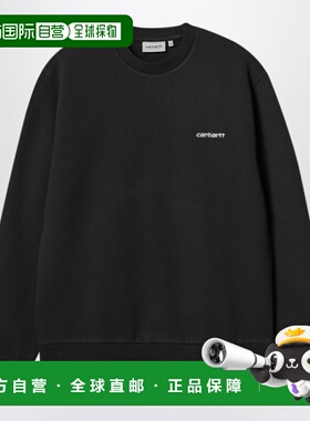 1h可退 潮奢 CARHARTT WIP 男士 Script 刺绣黑色运动衫 I034496C