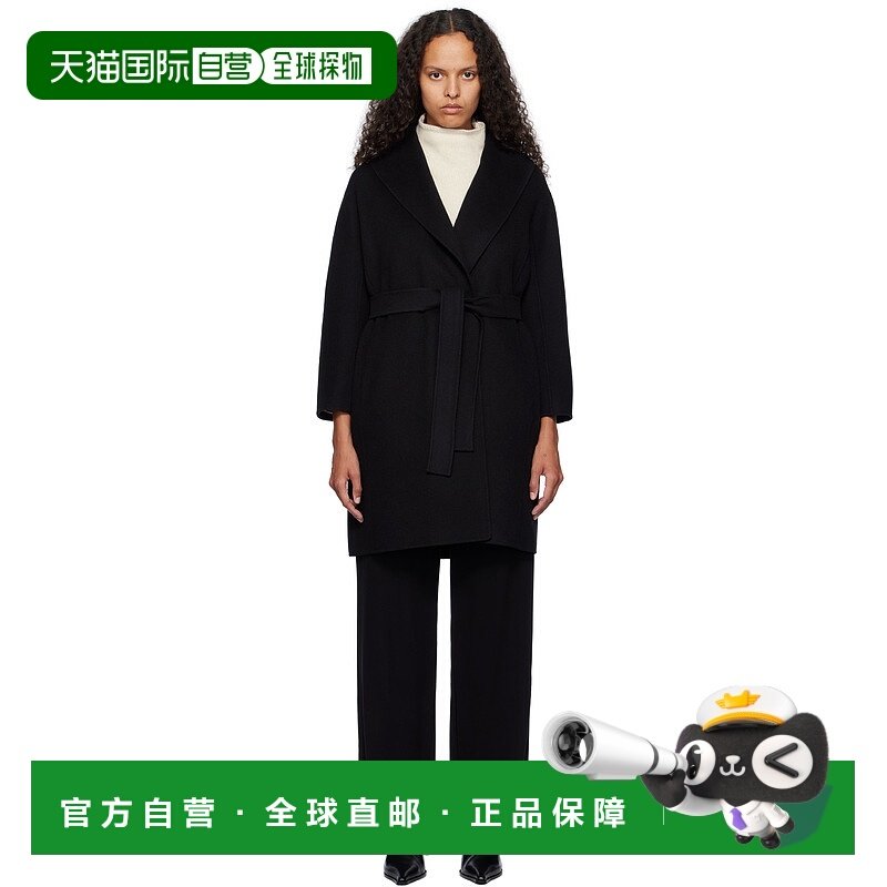 1h可退 潮奢 MaxMara 麦斯玛拉 女士 黑色 Messi 大衣 2429016121