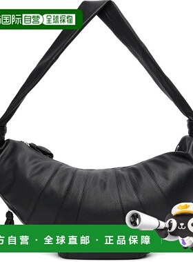 1h可退 潮奢 Lemaire 男士 黑色大号 Croissant 单肩包 BG0000LL0