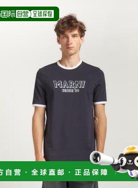 MARNI 男士T恤 HUMU0198MPUSCY91LOB99 SS2026 黑色