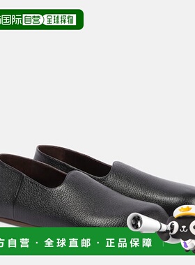 1h可退 潮奢 The Row 女士 Hugh 皮质便鞋 black黑色 舒适时尚