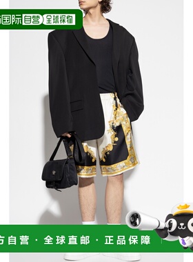 VERSACE 男士短裤 10024761A145675W800 AW2025 白色