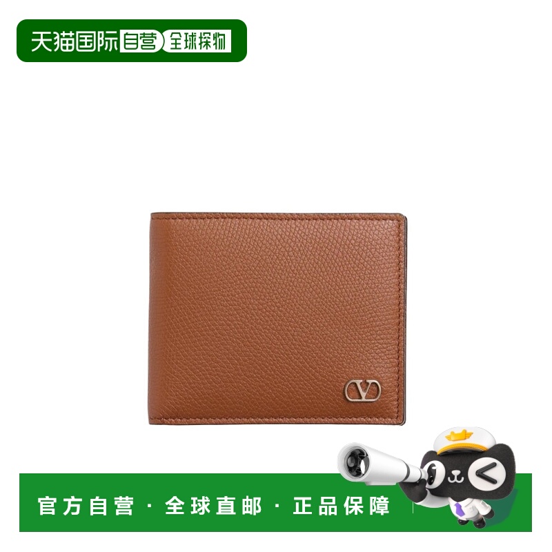 1h可退 VALENTINO 男士钱包 YP0V08UAGHG5 SS2025 棕色 VLOGO SIG
