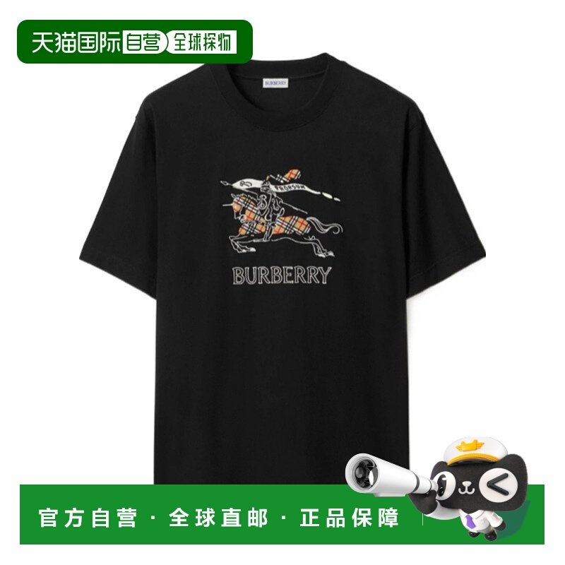 BURBERRY 男士T恤 81210331 SS2026 黑色 圆领T恤男装,男装,T恤,淘宝优惠券,粉丝福利购,淘宝优惠卷