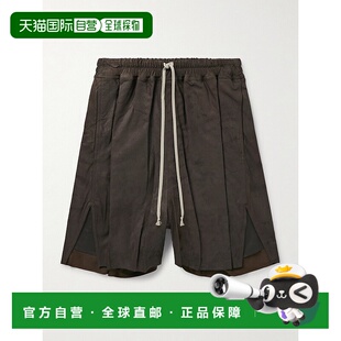 owens 瑞克 欧文斯 1h可退 直筒皮革抽绳短裤 rick 男士 RU0 潮奢