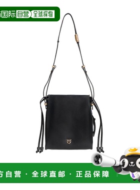 PINKO 女士单肩包 105362A0QOZ99Q AW2025 黑色抽绳单肩包 斜挎包