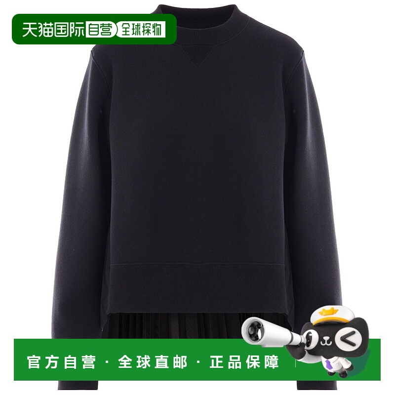1h可退 潮奢 Sacai 女士 拼接卫衣 SCW232 black黑色 舒适时尚