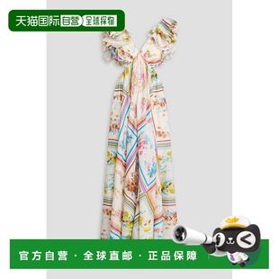 潮奢 ZIMMERMANN 女士 剪口印花真丝雪纺长款连衣裙 5195DSS235