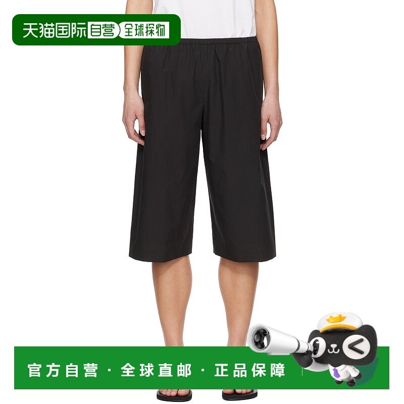 1h可退 潮奢 The Row 女士 黑色 Eliot 短裤 8642W3676