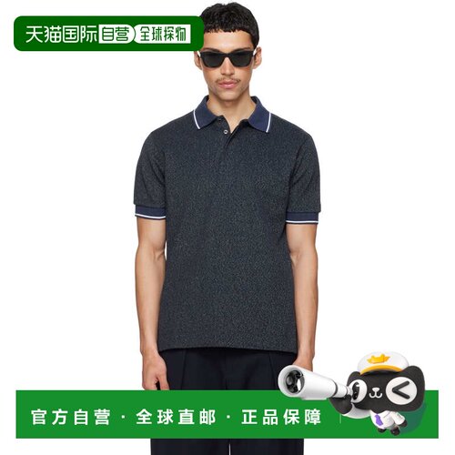 Paul Smith 保罗 史密斯 男士 海军蓝 Textured Pique Polo 衫 M1