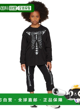 1h可退 潮奢 Doublet 女童 独家发售黑色 Skull 儿童长袖 T 恤童