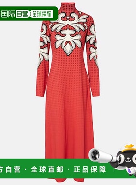 1h可退 潮奢 La Doublej 女士 Halle 印花缎面中长连衣裙