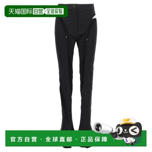 MUGLER 女士休闲裤 23W1PA0404470B1919 CO 黑色 'Illusion' pant