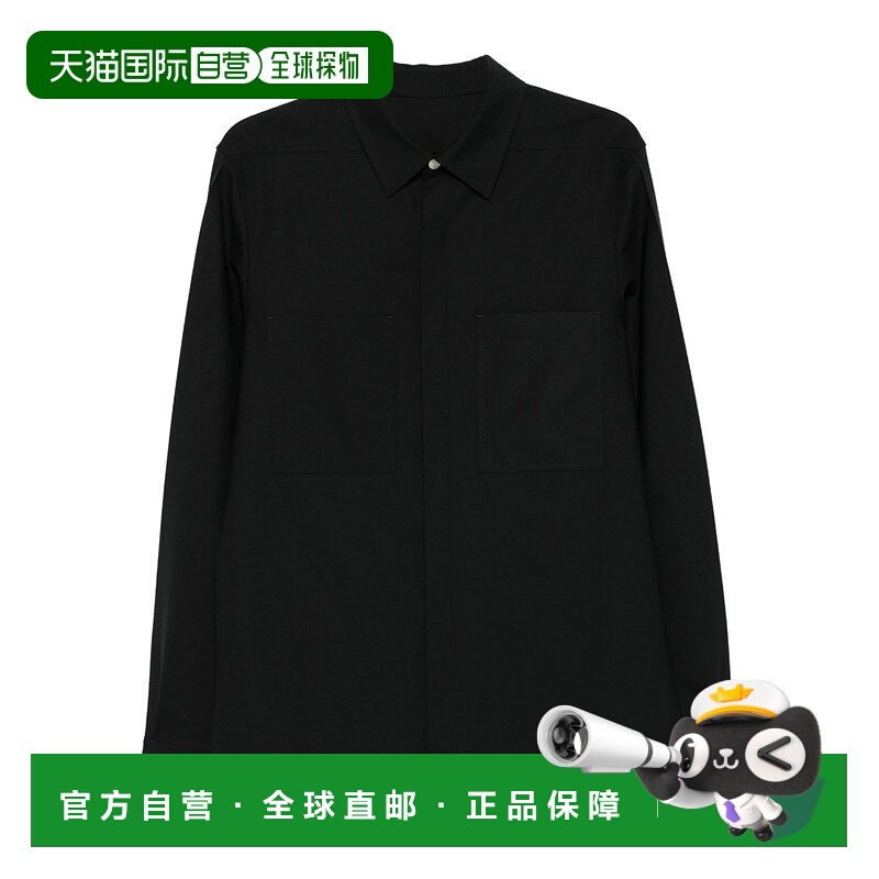 1h可退 RICK OWENS 男士外套 RU02E1235ZL09 AW2025 黑色 OUTERSH