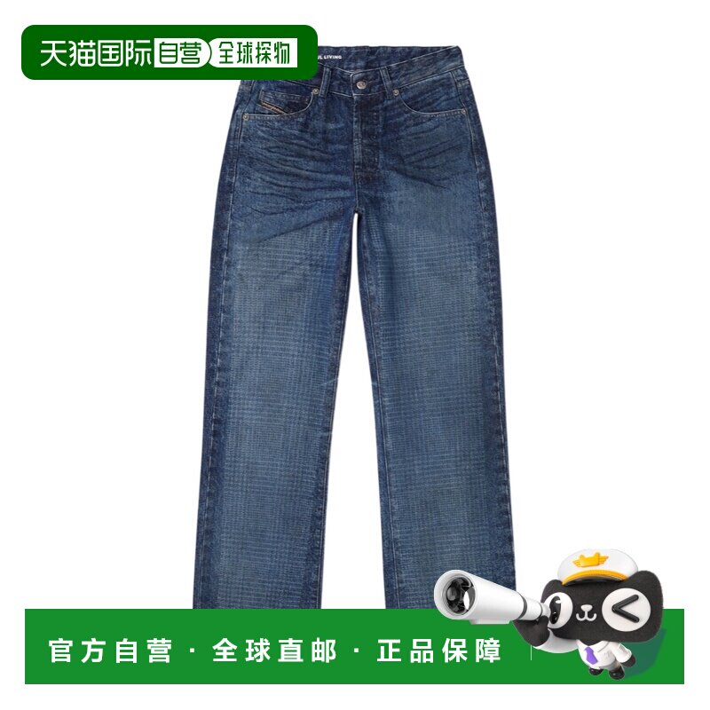 DIESEL 女士牛仔裤 A21692007CV01 AW2025 蓝色 腰带环牛仔裤