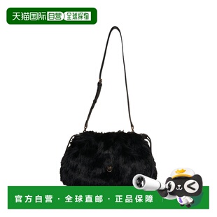 AW2025 黑色 Maxi PINKO Fur 105909A2VZZ99Q Faux 女士单肩包