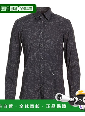 1h可退 潮奢 Diesel 迪赛 男士 花纹衬衫 grey灰色 舒适时尚