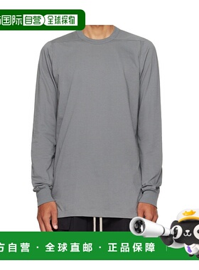 RICK OWENS 男士T恤 RU02E1266JA06 AW2025 灰色 长袖T恤