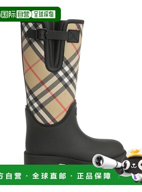 BURBERRY 女士靴子 8111677A1189 AW2025 黑色 Lf Marsh Stamp Hi
