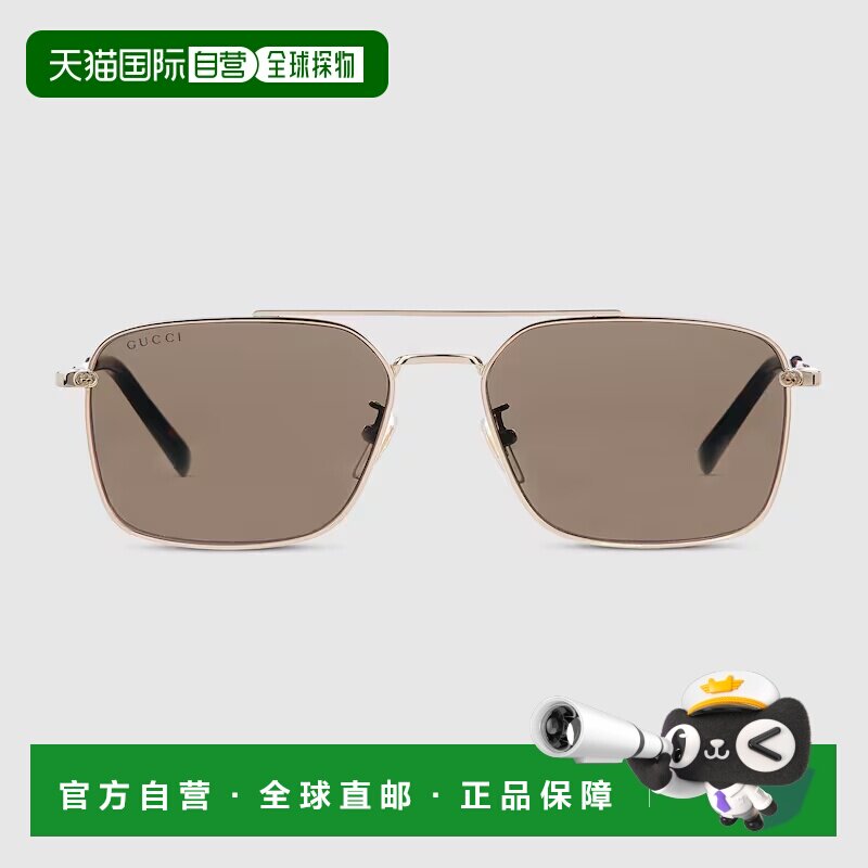 GUCCI 女士眼镜 840027I33308023 AW2025 棕色 SUNGLASSES WITH L