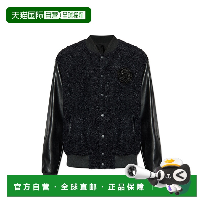 1h可退 BALMAIN 男士夹克 FH1TFA7063MHEAP AW2025 黑色 长袖休闲