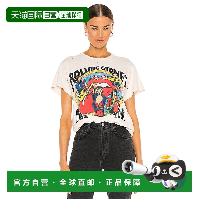 1h可退 潮奢 Madeworn 女士 Rolling Stones T恤(白色) MWRS240T