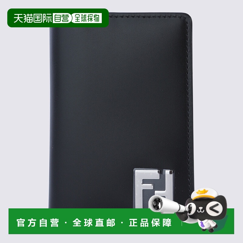 FENDI 男士钱包 7M0349AFF2F0GXN CO 黑色 Ff Squared Leather Bi