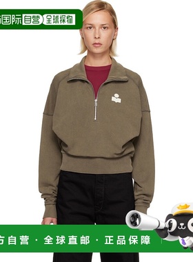 1h可退 潮奢 ISABEL MARANT 女士 卡其色 Ross 套头衫 SW0093FAC3