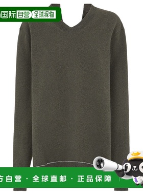 FENDI 女士针织毛衣 FZXC59ASJQF0TGC AW2024 绿色 V领 长袖毛衣