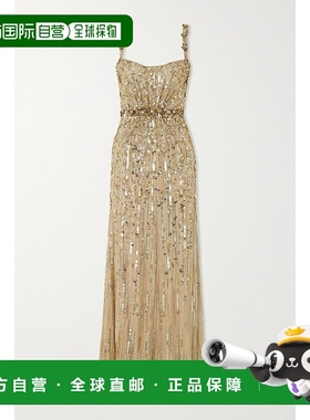 1h可退 潮奢 Jenny Packham 女士 Bright Gem 带缀饰绢网礼服 JPC