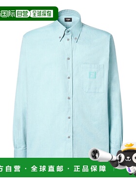 FENDI 男士衬衫 FS1296AVZDF0XCN SS2026 蓝色 OXFORD COTTON SHI